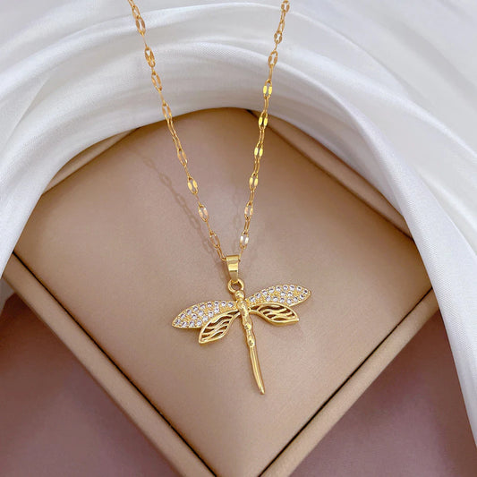 Dragonfly Golden Necklace