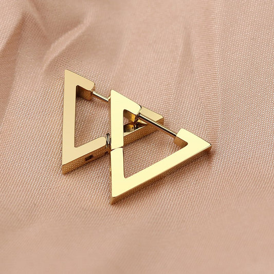 Triangle Shape Gold Earrings